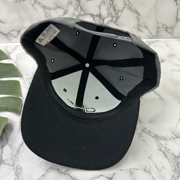 Calvin Klein Jeans Vintage 90s Snap Back Hat Gray Black Wool Blend Logo - Picture 6 of 7